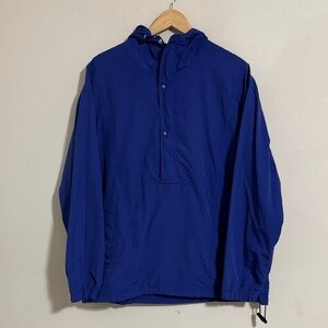 Land's End Unisex Hooded Windbreaker Jacket Blue size L Outdoor Gorpcore Casual